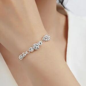 925 sterling silver beaded charm bracelet